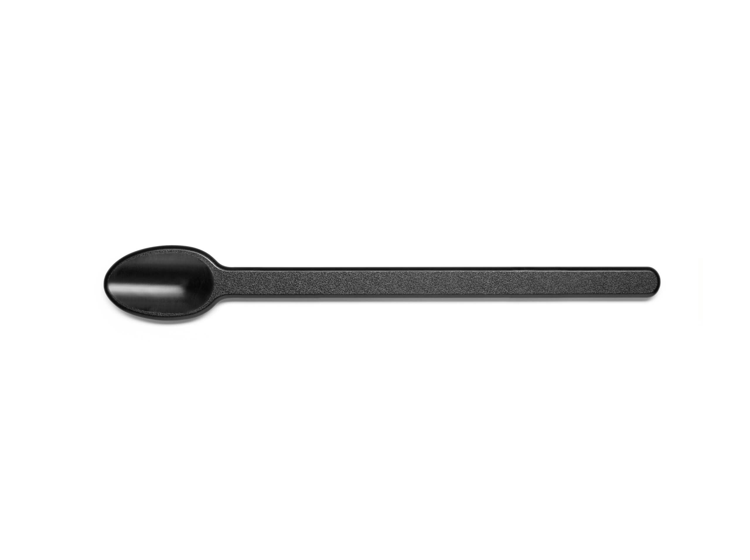 Black polyethylene spoon