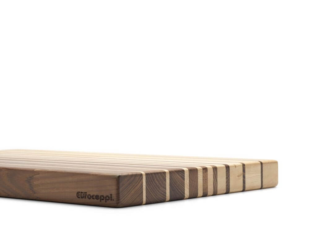 Tagliere di design in legno con doppia essenza - Euroceppi Made in Italy